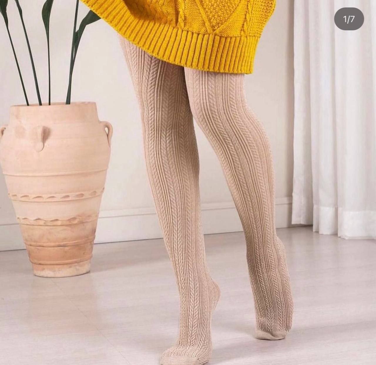 جوراب شلواری مدل گندمی